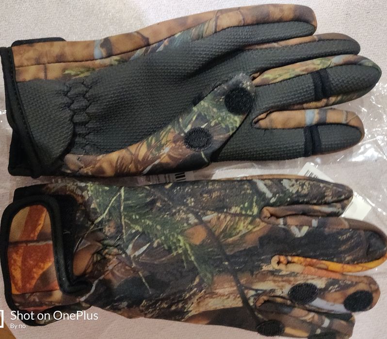 Рыбацкие спининнговые  перчатки неопреновые