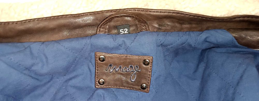 Кожаная куртка Maje от SMCP Group Франция натуральная овечья кожа 52 р