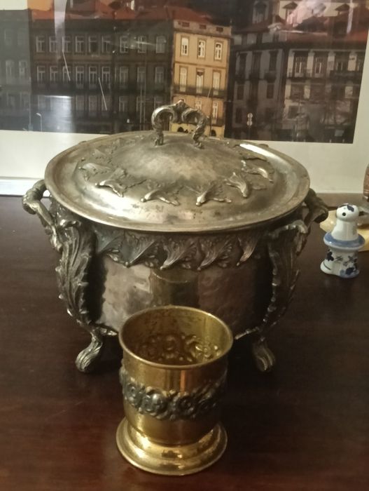 Beautiful vintage metal terrine