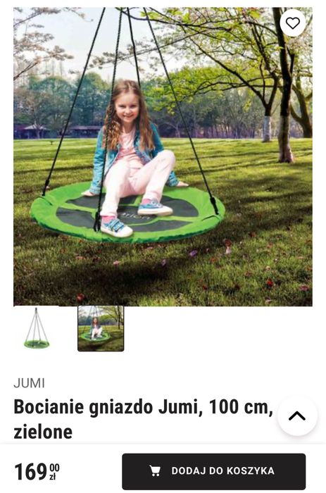 Bocianie gniazdp Jumi 100cm huśtawka