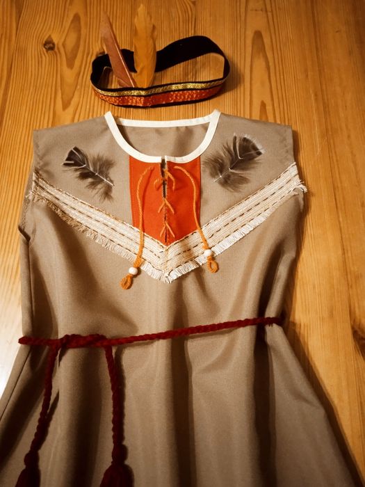 Nowa Sukienka Indianki 140 Indianka Pocahontas Suknia i Opaska