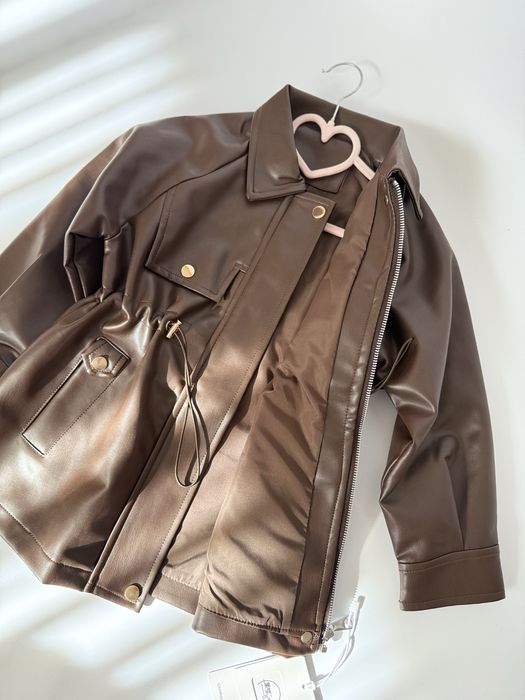 Тренч. Курточка. Подовжена курточка еко шкіра.