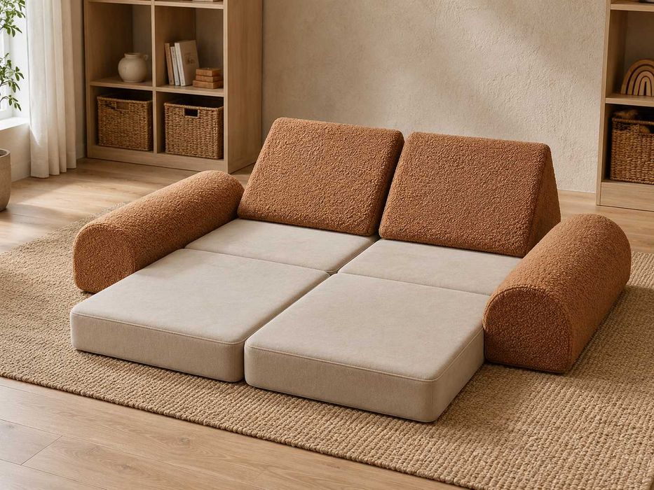Modern Play - modułowa sofa dziecięca 9 elementów | mata, fotele, baza