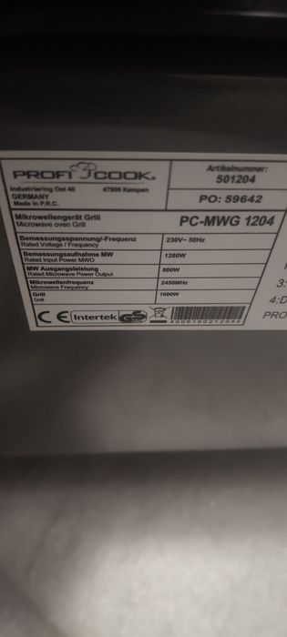 Kuchenka mikrofalowa Profi Cook