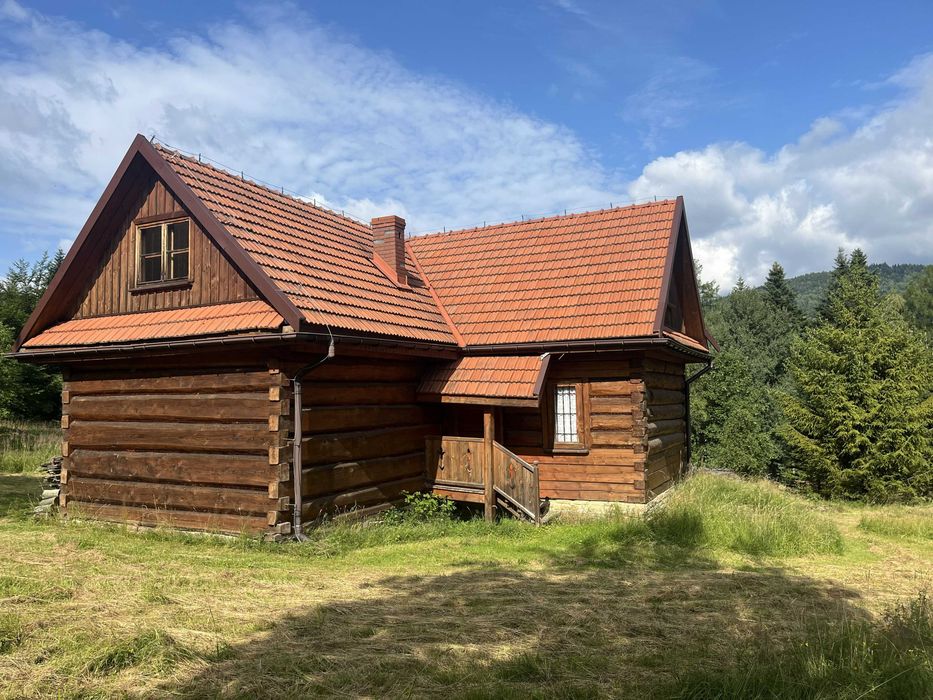 sprzedam siedlisko w górach - dom drewniany na ustronnej działce pod lasem, Stryszawa