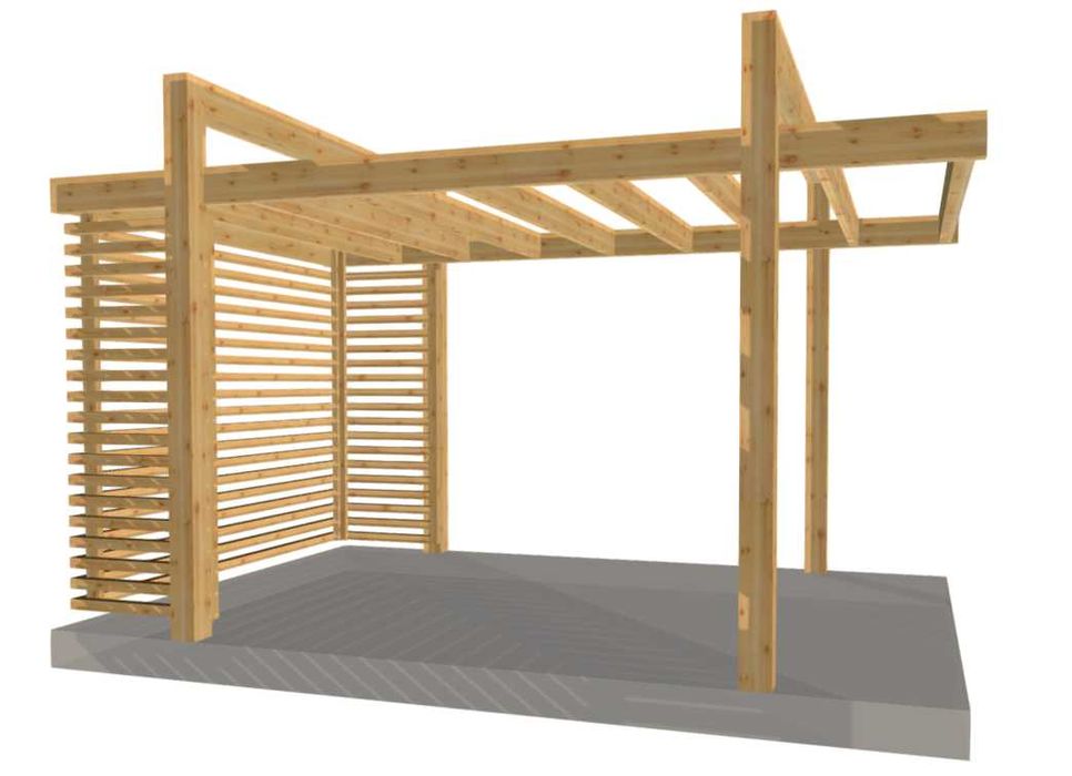Pergola altana rzymska Portal 300x300cm wolnostojąca masywna