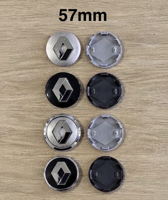 Conjunto 4 Centros Jantes Renault 54mm 56mm 57mm 60mm 65mm 68mm 75mm