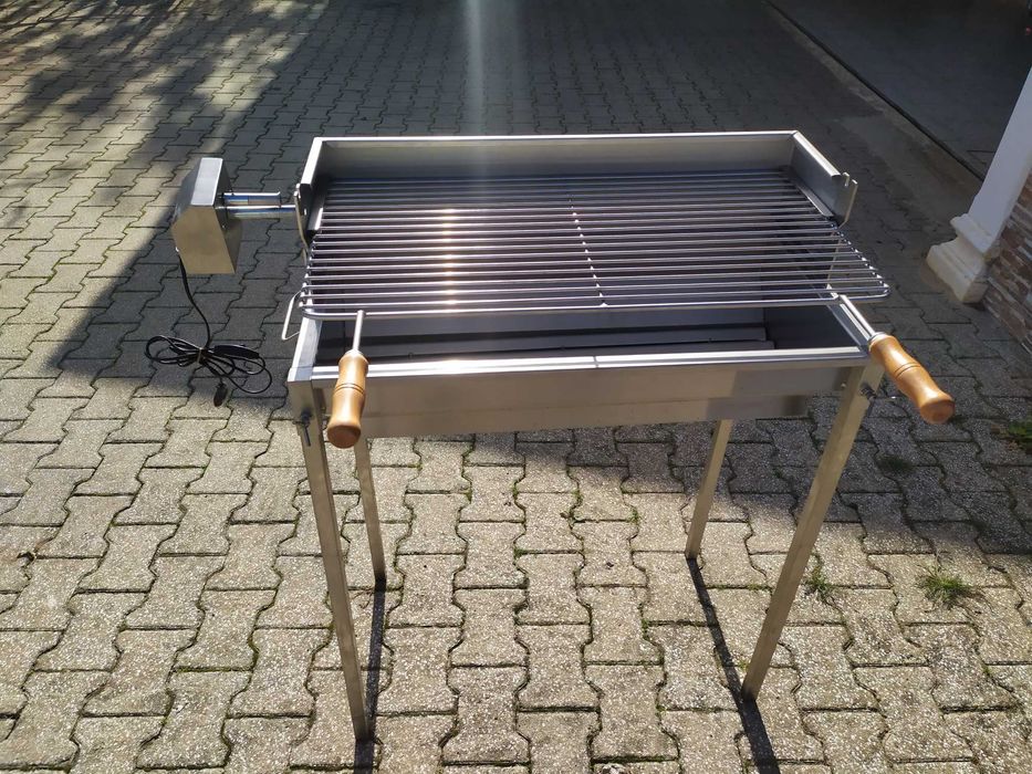 Grelhador/churrasqueira/assador inox 80 cms