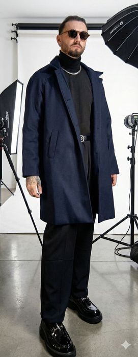 Sobretudo Clássico Homem M Novo