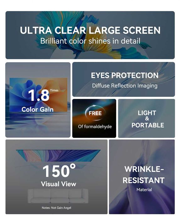 ‼️ Светоотражающий экран Xiaomi Wanbo Anti-Light FullHD Screen 100"