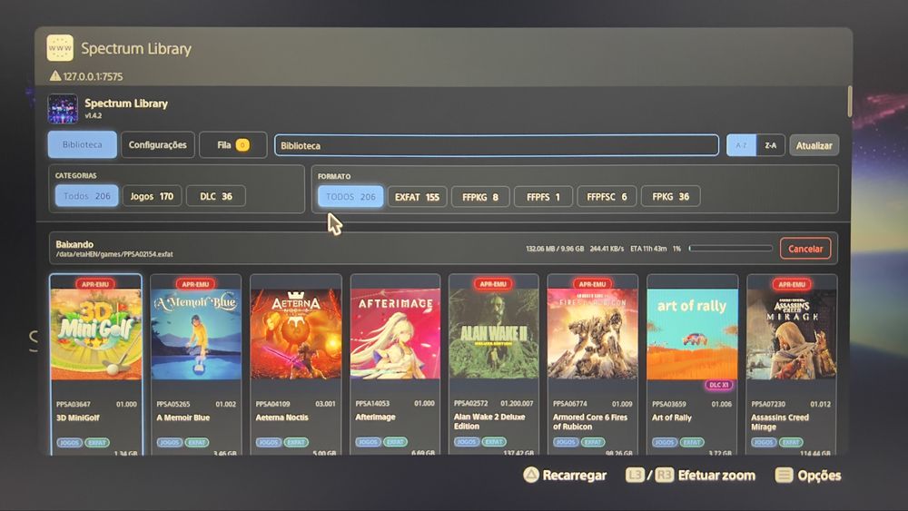 PS5 Desbloqueada (Como Nova) + Loja Integrada com 206 Jogos