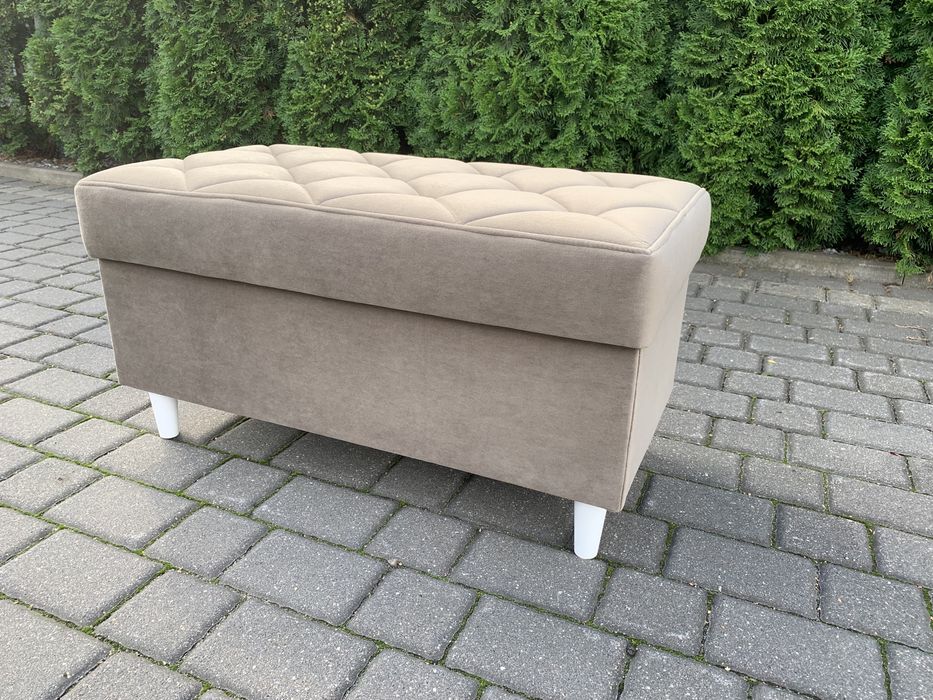 Pufa z pojemnikiem beżowa