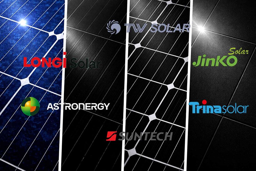 Сонячні панелі від виробників: Longi Solar, TW Solar, Suntech, TCL Solar і інші