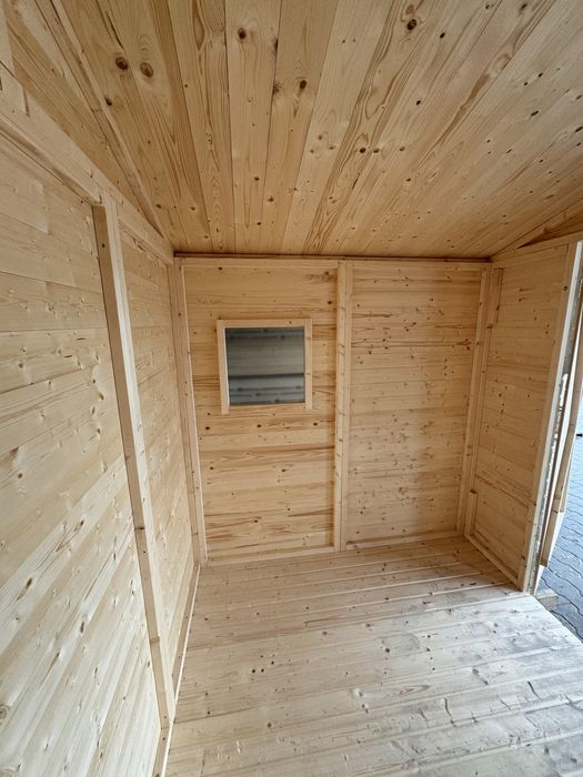 Narzędziowy domek o powierzchni 4,5m2, świerk skandynawski złóż do sam