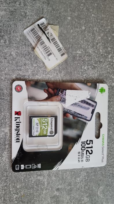 Карта пам'яті Kingston Canvas Select Plus SDXC 512GB UHS-I U3 V30 (SDS