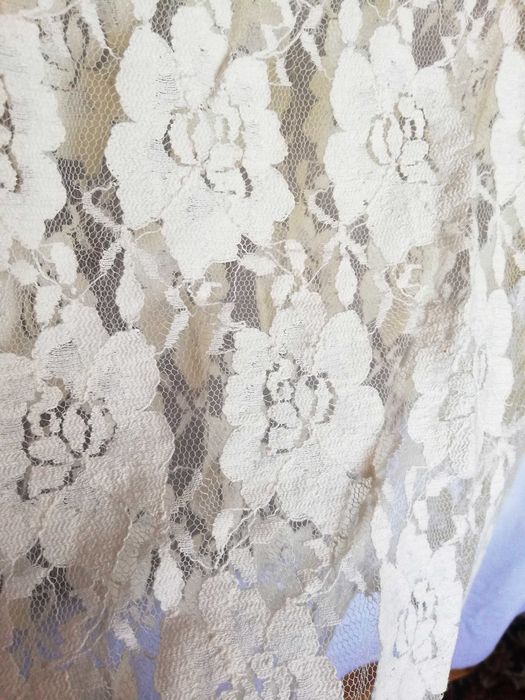 Bluzka koronkowa przezroczysta MANGO M/L elegancka z krótkim rękawem
