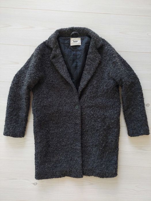 Bruuns Bazaar 38 M płaszcz z wełną