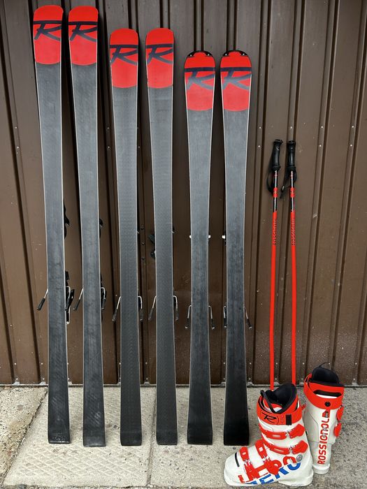 Narty Rossignol HERO GS 165, 158, SL 150, kije, buty  RossignolHERO WC