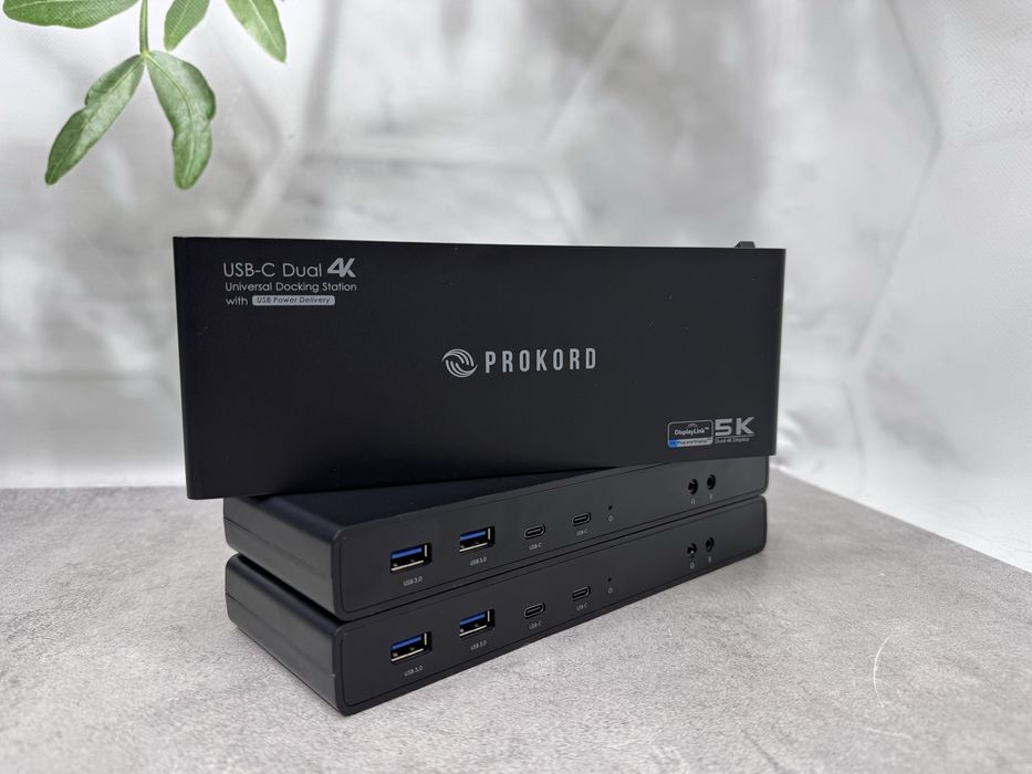 Універсальна док-станція Prokord USB-C Dual 4K / HDMI + DisplayPort