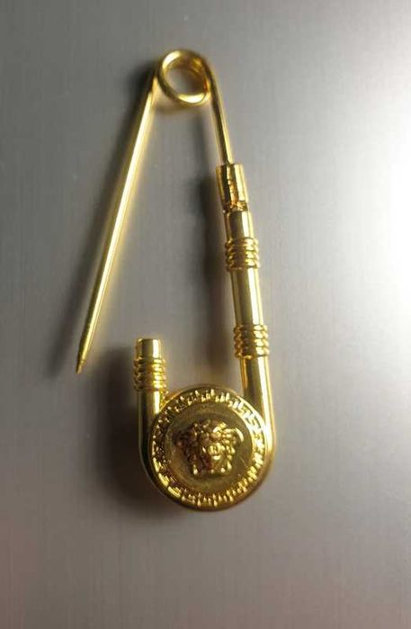 Versace Meduza duża agrafka broszka nowa kolor złoty