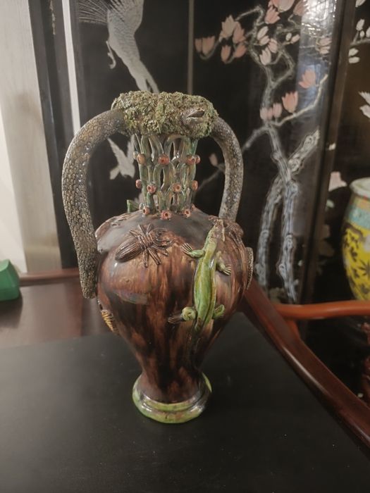 Garrafa Archeiro Faiança Bordalo Pinheiro, bilha segredo