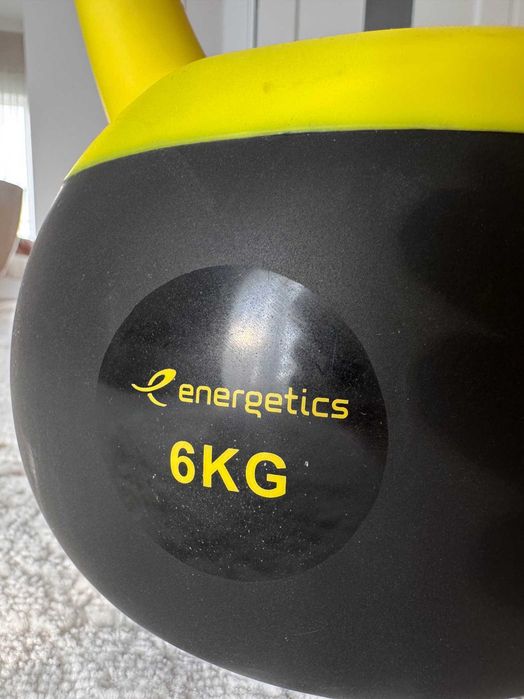 Гиря для фітнесу Energetics 6 кг гумова (безпечна для підлоги)