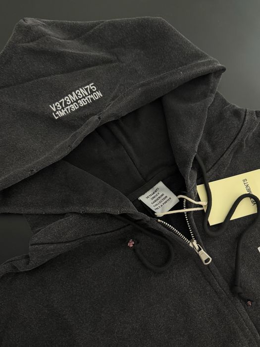 зип худи Vetements Brain Power zip hoodie