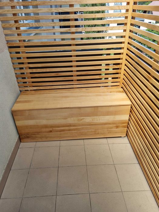 Nowoczesna donica balkonowa z pergolą skrzynia pergola balkon ogród