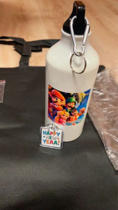 Garrafa de Água de Alumínio do Super Mario