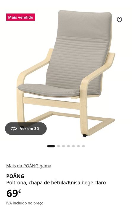 Poltrona cinza IKEA