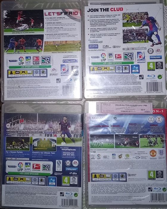 PS3• FIFA 10; 13;14+PES2014