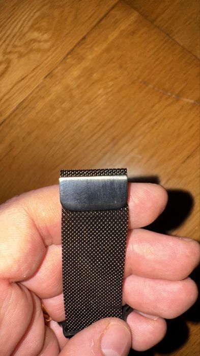 Bracelete malha metalica preta c/ fecho magnético