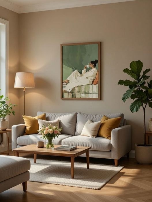 Plakat na materiale winylowym 30x40 Kobieta z filiżanka