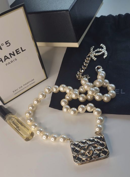 Chanel perły chocker CC nowy naszyjnik z pereł