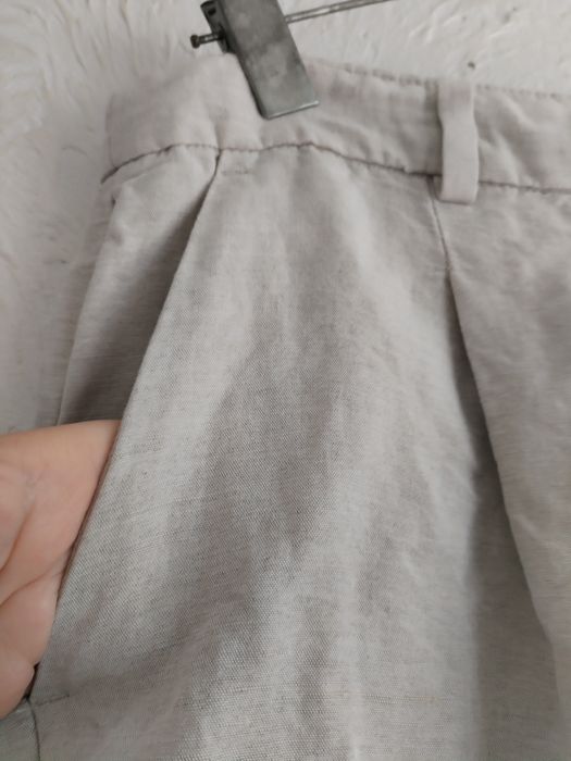 Лляні широкі  брюки палаццо від h&m