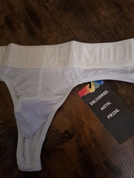 Slipy męskie, stringi Clever-Menmode roz. M