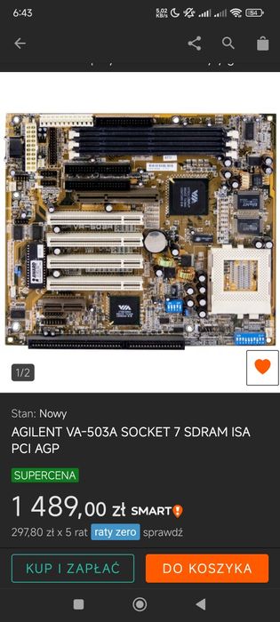 Okazja tanio Retro PC Pentium 1 VA-503A tanio