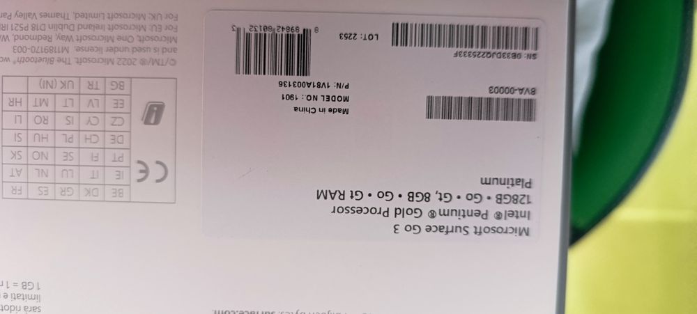 Surface Go 3 com teclado