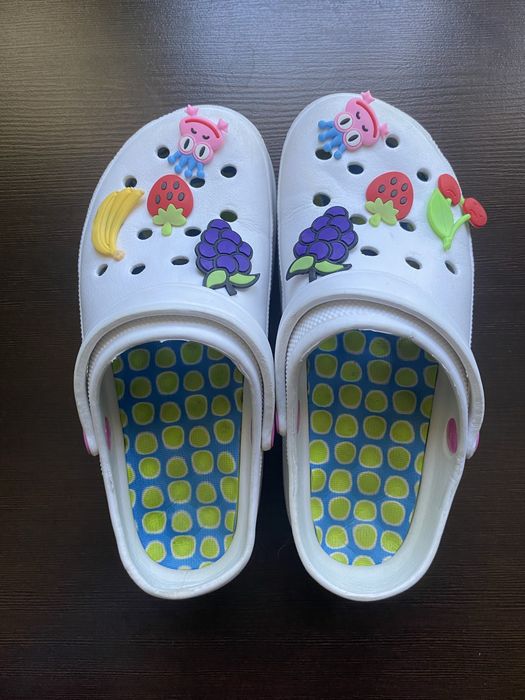Klapki ala crocsy białe