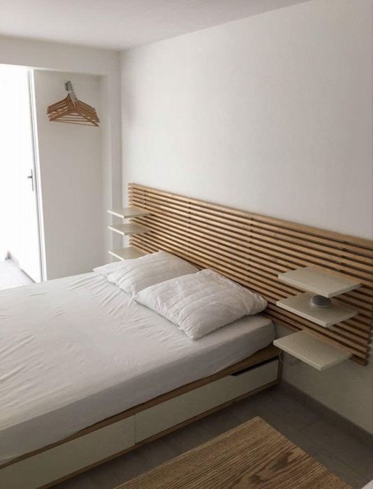 Cabeceira IKEA madeira ripada 240*60cm