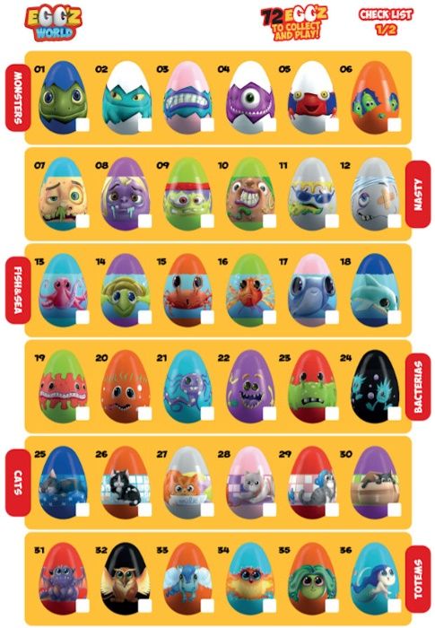 EGGZ World Panini - Lotes e ovos avulso