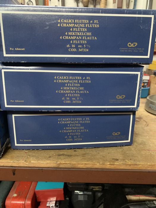 Conjunto de copos crapy cristal italy