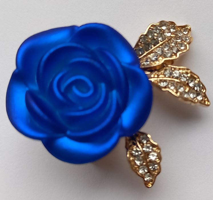 Broszka Kobaltowa róża