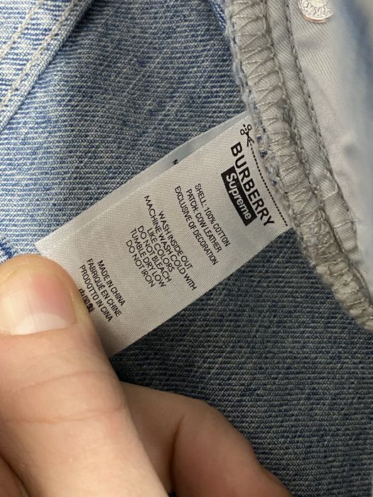 Burberry x Supreme jeans