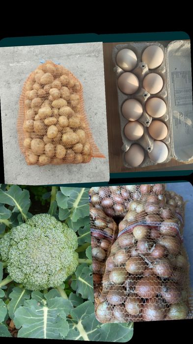 Jajka ziemniaki cebula brokuła