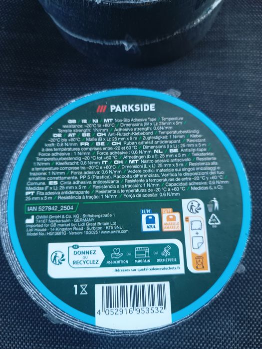 Parkside taśma antypoślizgowa zestaw 4 szt czarna