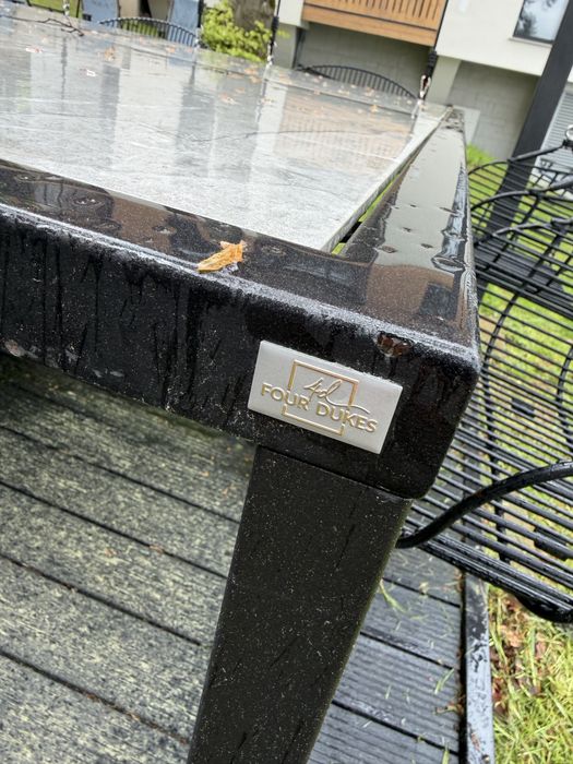Zestaw ogrodowy 8-osobowy metalowe huśtawki