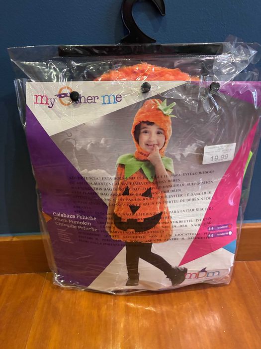 Fato de Carnaval criança 3/4 anos Abobora