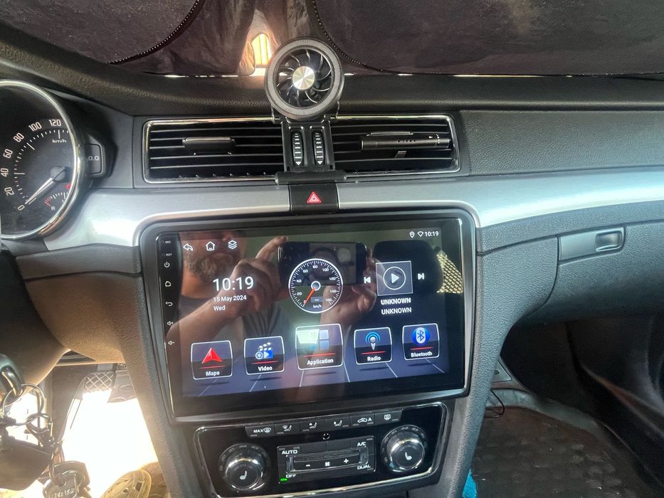 Rádio Skoda Superb 2 Android 14 com GPS (Artigo Novo)
