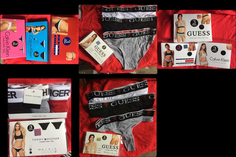 3pak CK Majtki Stringi Damskie Calvin Klein Guess Tommy S M L XL